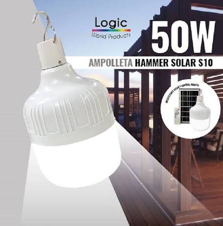 Ampolleta solar multiuso 50W con Panel Solar + Control Remoto